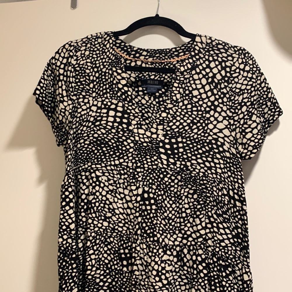 Maeve by Anthropologie black & white dress
